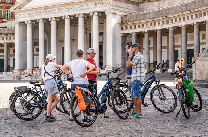 Cyclists regrouping at a roadside meeting point
